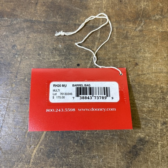 Dooney & Bourke Leather Trimmed Rainbow Barrel Bag Y2K 11"x6" - Picture 12 of 12